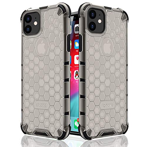 i Phone 11 ケース クリア 薄型 耐衝撃 全面保護 耐衝撃カバー スマホケース 衝撃防止 指紋防止対策 蜂の巣模様 TPUカバー レンズ保護 衝撃吸収 四隅滑り止め ワイヤレス充電対応 薄型