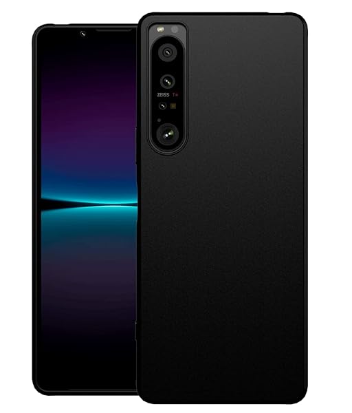 Xperia 1 IV ケース 薄型 軽 スマト ソフト TPU シンプル エクスペリア1 iiii 4世代 カバー マット ブラック
