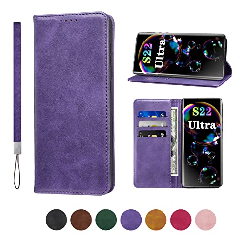 Galaxy S22 Ultra ケース 手帳型 高質PUレザー Galaxy S22 Ultra カバー 耐衝撃 SC-52C ケース SCG14 ケース サムスン ンギャラクシー S22 Ultr
