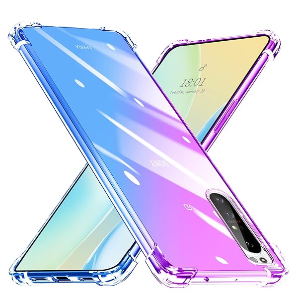 Xperia 1 IV ケース クリア 透明 TPU ソフト SO-51C SOG06 ケース 耐衝撃 軽□薄 全面保護 黄ばみなし グラデーション レンズ保護 傷防止 滑り防止 エクスペリア1 IV