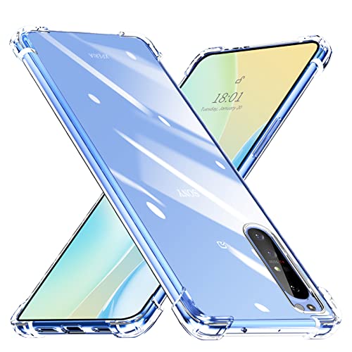 Xperia 1 III ケース クリア 透明 TPU ソフト SO-51B SOG03 ケース 耐衝撃 軽□薄 全面保護 黄ばみなし グラデーション レンズ保護 傷防止 滑り防止 エクスペリア1 I
