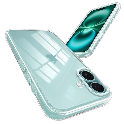 i Phone 16 用 ケース クリア 超耐衝撃 [360°エアバッグ] 透明 i Phone 16 スマホケース アイフォン 16 カバー 耐黄変 TPU 滑り止め ワイヤレス充電対応 iphon