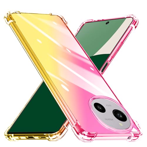 AQUOS R9 用ケース クリア 透明 TPU ソフト SH-51E SH-M28 ケース 耐衝撃 軽 薄 全面保護 黄ばみなし グラデーション レンズ保護 傷防止 滑り防止 シャープ アクオスr9