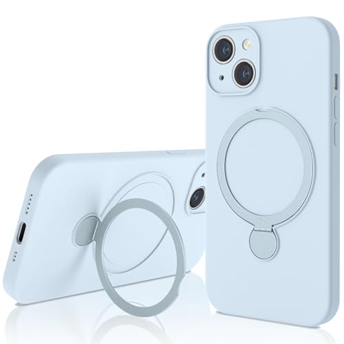 i Phone14 ケース Magsafe対応 i Phone14 リング スタンド付き ワイヤレス充電 耐衝撃 360°回転スタンド 縦横両対応 アイフォン14 ケース マグセーフ スマホケース 車