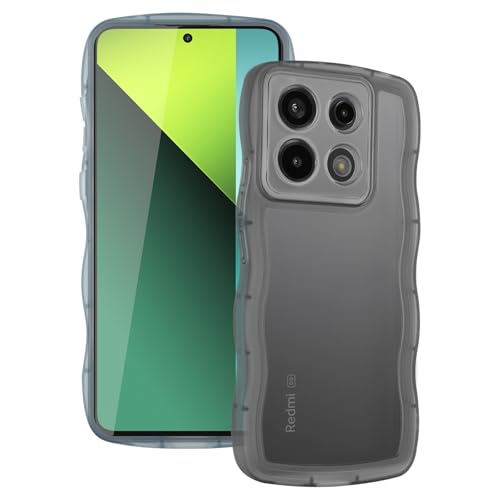 Xiaomi Red Mi Note 13 Pro 5G ケース ギャラクシー TPU 素材 全面保護ケース クリア 透明 可愛い うねうね 波状 フレーム おしゃれ デザインスマホケース ウェーブケ