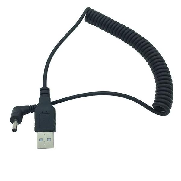 USB 2.0 ケーブル 伸縮ケーブル USB2.0 オス to DC 3.5mm x 1.35mm オス クコンバータ電源接続ケーブル 伸縮調節可能 DC延長コード