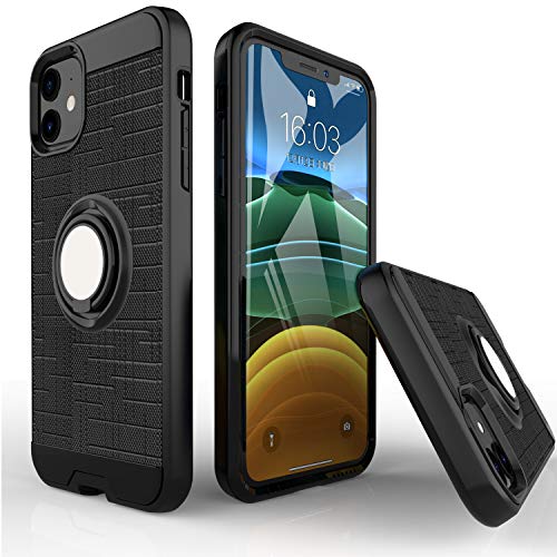 i Phone 11 リング付き ケース 耐衝撃 アイフォン 11 ケースカバー リング付き 落下衝撃吸収 TPU メラ保護 軽量 スタンド機能 指紋防止 薄型 回転 TPU 耐久 一体型 i Pho