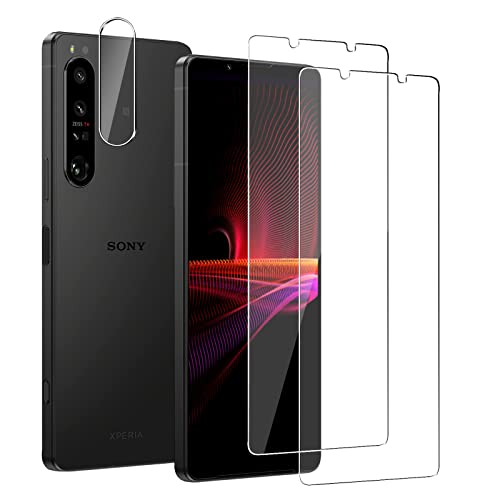 Xperia 1 III ガラスフィルム 2枚 + カメラフィルム 1枚 SO-51B SOG03 フィルム 硬度９H 強化 ガラス Xperia 1 III レンズ保護フィルム 貼り付け簡単 気泡ゼ