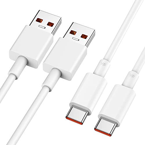 USB Type-C ケーブル 6A Xiaomi 充電ケーブル [2本セット1M] 急速充電 約20分で80%充電 xiaomi 12 11t pro / Redmi Note / black sh
