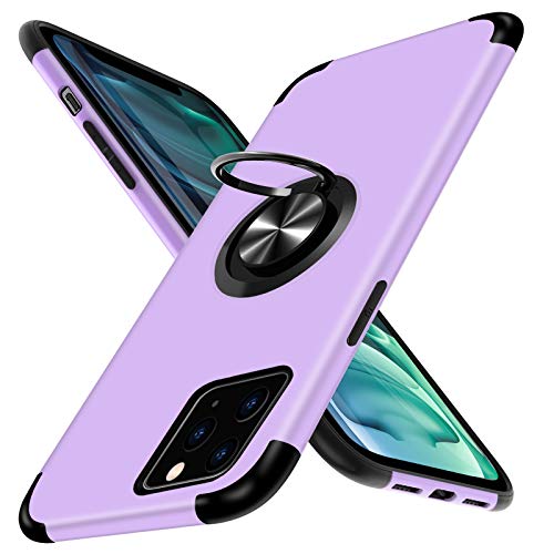 i Phone 12 / 12 Pro リング ケース PC TPU 二層構造 耐衝撃 カバー 薄型 擦り傷防止 指紋防止 アイフォーン12 / 12 Pro カバー スタンド機能 車載ホルダー対応 