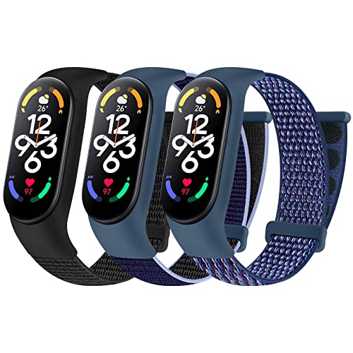 Xiaomi Mi Band 7 / Mi Band 6 / Mi Band 5 / Mi Band 4 / Mi Band 3 交換バンド ナイロン ストラップ バンドに対応 ソフト スポーツ ウォ