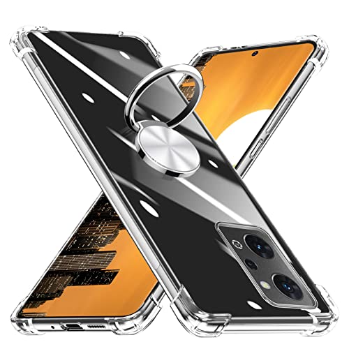 OPPO Reno7 A リング ケース クリア 耐衝撃 TPU 車載ホルダー対応 透明 全面保護 Reno7 A カバー レンズ保護 軽量 薄型 衝撃防止 カーマウントホルダー 黄変防止 スクラッチ