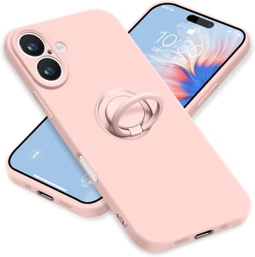 i Phone 16 リング ケース i Phone 16 リング スマホケース 携帯ストラップ スマホリング かわいい スマホ バンカーリング スマホカバー アイフォン16 カバー (ピンク)商品の