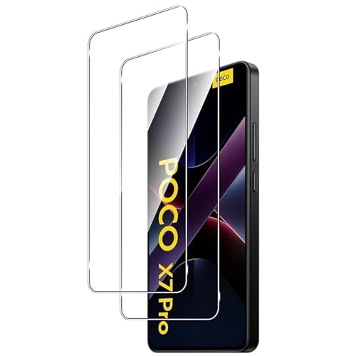 [2枚入り] Xiaomi POCO X7 Pro ガラスフィルム シャオミ POCO X7 Pro 液晶 保護 強化ガラス フィルム 硬度9H 耐衝撃 飛散防止 指紋防止 高透過率 気泡ゼロ 自動吸