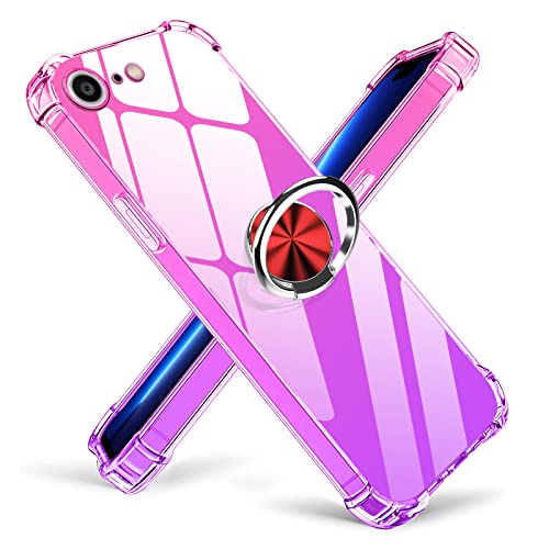 i Phone SE 第3世代 ケース i Phone SE ケース 第2世代 i Phone8 ケース / i Phone7 リング ケース クリア TPU 耐衝撃ケース 透明 車載ホルダー スタン