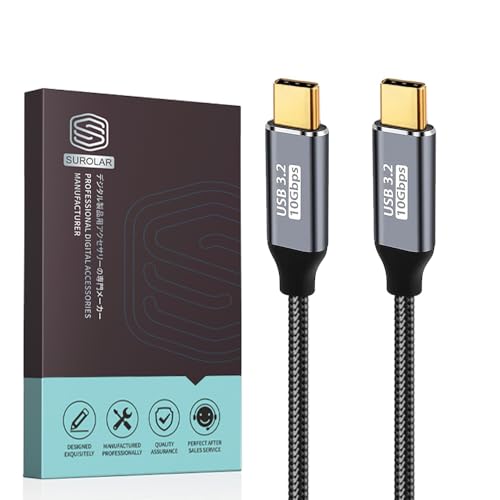USB C ケーブル 0.5M Type c ケーブル USB3.1 Gen2(10Gbps) PD対応 100W / 5A急速充電 4K / 60Hz映像出力 超高耐久ナイロン タイプc ケーブル 