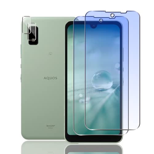 AQUOS Wish 2 ガラスフィルム ブルーライト カット + カメラフィルム Y!mobile AQUOS wish / Wish 2 au SHG06 SH-51C softbank A104
