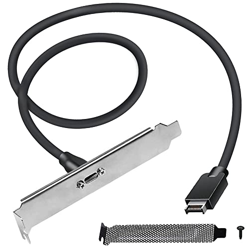 USB 3.2 Gen 2 USB C フロント パネル アダプター ケーブル マザーボード ヘッダー延長アダプター USB C メス 20 ピン USB タイプ E A-キー オス PCI ブラケッ