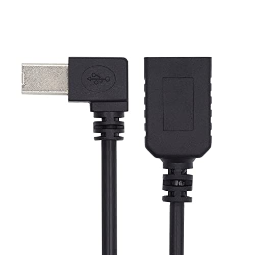 USB 2.0 ケーブル 20cm 90度 左角度 タイプB オス メス 延長ケーブル プリンターディスクスキャナー用商品の説明 USB 2.0 Bタイプ オス-メス 延長ケーブル 20cm プリンタ