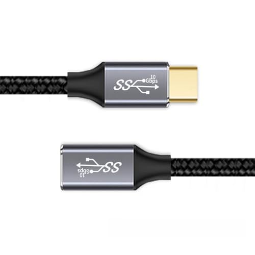 USB C USB 3.1 Type C オス メス 延長 ケーブル 10Gbps 100W スリーブ付き ノートパソコン用 3.0m UC-058-SL-3.0M-XY商品の説明 Type-C US