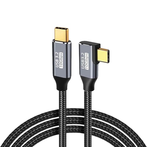 USB C ケーブル L字 0.5M Type C L型 PD対応 100W急速充電 / USB 3.1 Gen2標準 10Gbpsデータ転送 USB C to USB C 超高速充電 4K / 60
