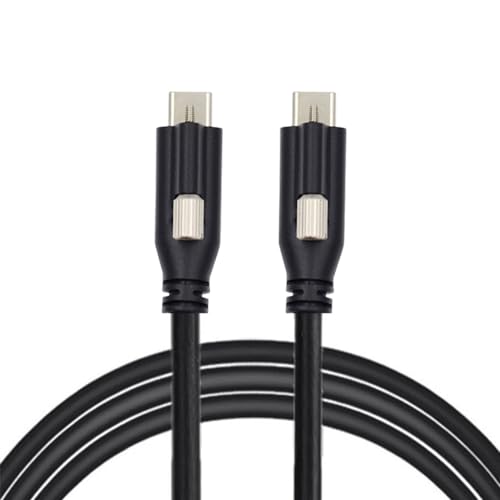 USB 3.1 Type C から USB C 10Gbps ケーブル ロックタイプ シングルパネルマウントネジコネクター付き カメラ用商品の説明 10Gbpsのデータ転送と65W (20V 3.25