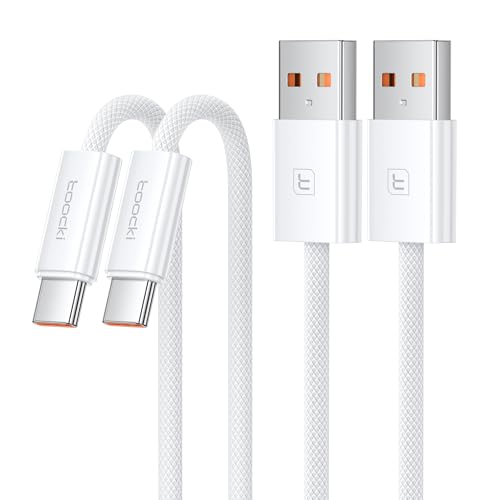usb c ケーブル 1m 2本 6A 急速充電 usb a to c QC3.0 / 2.0対応 タイプc ケーブル ホワイト ナイロン編みコード 480Mbpsデータ転送 i Phone 16 /