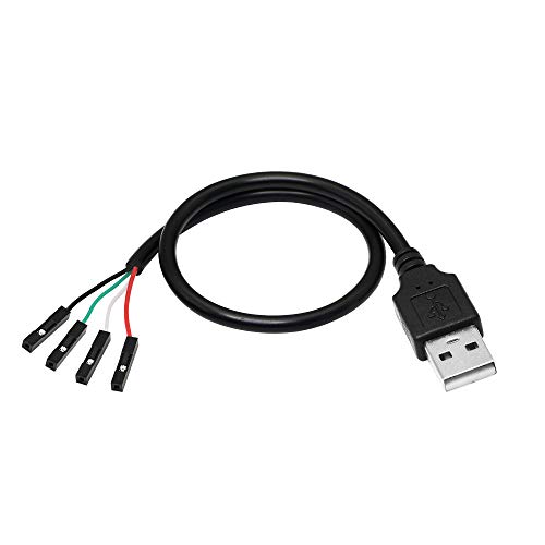 USB2.0 ケーブル 0.3m 3.3V アダプタケーブル デュポン ケーブル TXRX信号4ピン0.1インチピッチ シリアルポート usb 変換 USB延長ケーブル usb Aオス-4pinメス 