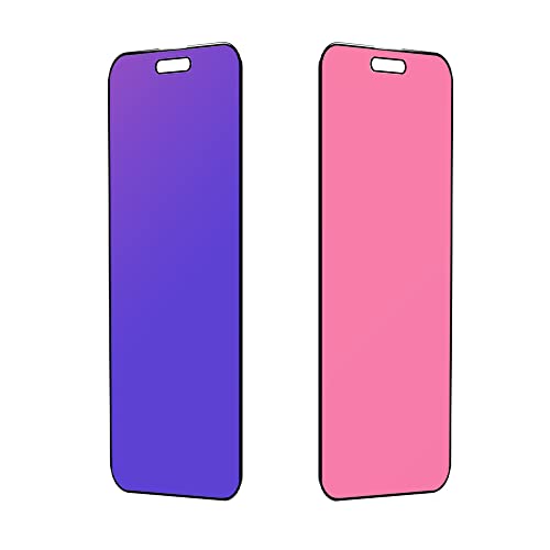 i Phone 15 Pro Max ガラスフィルム ２枚入 全面保護 / アンチスパイ / アンチブルーライト / プライバシースクリーンプロテクタ 虹色覗き見防止