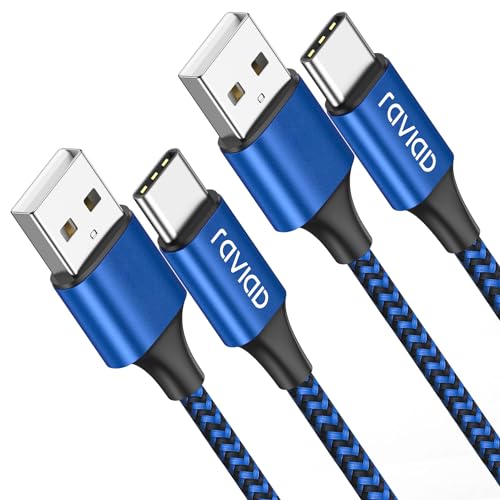 USB Type C ケーブル 2m / 2本セット タイプ C ケーブル 3A QC3.0 急速充電 高速データ転送 高耐久ナイロン編み USB A to USB C Galaxy S23 / S2