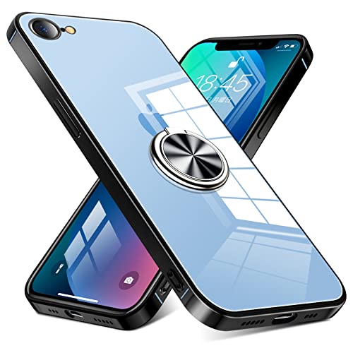 i Phone SE ケース [第3世代] / i Phone SE ケース [第2世代] / i Phone 7 ケース / i Phone 8 リング ケース付き クリア 耐衝撃 スタンド機能 透