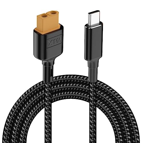 XT60 USB C 変換ケーブル 1m Type-C - XT60 充電アダプターケーブルToolkitrc M7 M6 M6D M8S充電器 5.0-20V 100W XT60 充電 ケーブル ド
