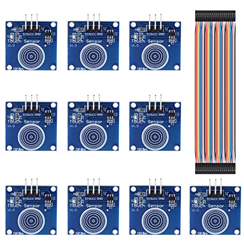 TTP223B タッチ スイッチモジュール 2-5.5V 1ポジションデジタル静電容量センサータッチスイッチ for Arduinoデュポンケーブル付き 10個セット商品の性質上、取り付け方法や使用環