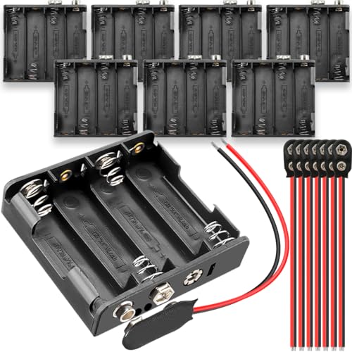 単3 電池ボックス 4本 6Vバッテリーホルダー 4x 1.5V AA電池ケース LEDライトストリップとラジコン用 電池スナップ クリップ 線付き バッテリー ボックス 4個商品の性質上、取り付け方