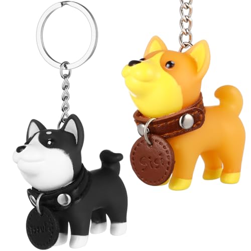 キーホルダー 柴犬 キーチェーン 黒柴 キーリング かわいい ペンダント バッグチャーム レディース 鍵 車 バッグ 飾り 小物アクセサリー 2個セット柴犬キーチェーン キーホルダー 柴犬 黒柴 ペア