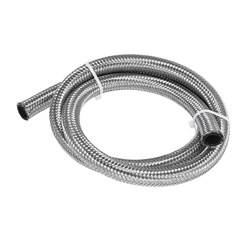 オイルラインホース 燃料ラインホース ガソリンチューブ ステンレス鋼 編組メッシュ 1M 9.5mm AN8特徴：組み立てと取付が簡単です。スムーズなフロー設計で、再利用可能です。高圧および高温下での