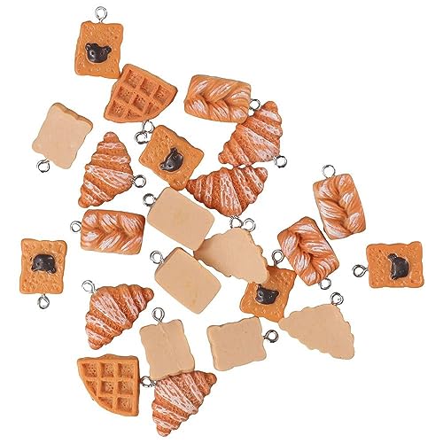 3D フランスパン 樹脂 チャーム パン ペンダント DIY イヤリング ネックレス キーホルダー ジュエリー作成用シミュレーション食品ダングル 40個セット商品の説明 名前: 3Dパン形チャームペン