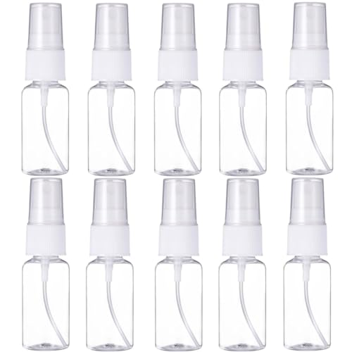 スプレーボトル 10本セット 15ml 小さい 霧吹き ファインミスト スプレーボトル 携帯用 透明 空容器 旅行用 詰替ボトル 漏れ防止 化粧品ボトル 香水入れ 香水等の使用 アトマイザー (白)※