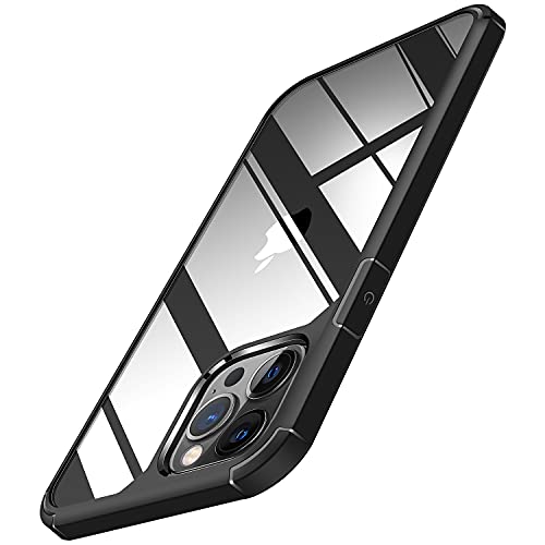 i Phone 12 Pro Max ケース 6.7 インチ 薄型 黄変防止 耐衝撃 対応アイフォン12 Pro Max カバー (ブラック)&starf;重要：商品画像はできる限り実物を再現