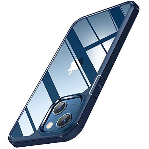 i Phone 13 Mini ケース クリア 薄型 黄変防止 耐衝撃 アイフォン 13 Mini 5.4 インチ カバー (ブルー)&starf;重要：商品画像はできる限り実物を再現するよう