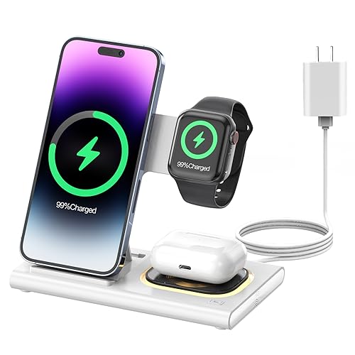ワイヤレス充電器 アップルウォッチ 充電 Compatible with i Phone16/15/14/13/Air Pods 4/Pro2/Apple watch 10/ultra 2/9//7/
