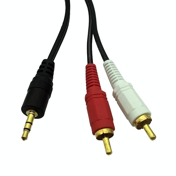 3.5mm ステレオミニプラグ to 2RCA(赤 白) 変換 オーディオ ケーブル 3.5 MM to 2 rcaオーディオステレオYスプリッタケーブル対応スマートフォン mp3 タブレット CDプ