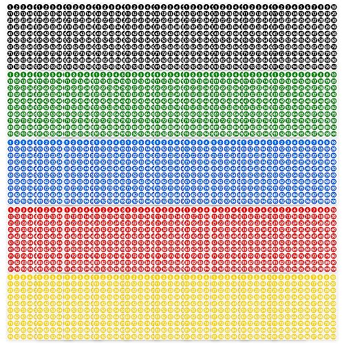 数字シール 番号シール 1-100 丸型 10mm 5色 50枚 数字 シール 丸シール 防水 耐候 耐水 白文字 分類用 キャラクター 表札 スーツケース ネームプレート ロッカー 屋内外 兼用&a