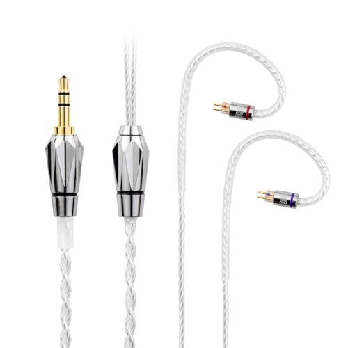 リケーブル 2pin 0.78 ケーブル イヤホン HIFI音質 4芯 銀メッキ単結晶銅 A3000 A4000 A5000 MAKE4 Topaz Autumn Winterなどに適合する 3.5m
