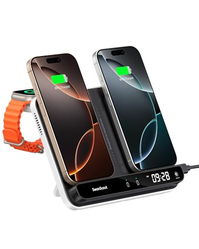 ワイヤレス充電器 2台 i Phone 充電スタンド 2台同時 折りたたみ式 充電ステーション 置くだけ充電 i Phone 16 / 15 / 14 / 13 / 12 / 11 / 8 / Xシリ