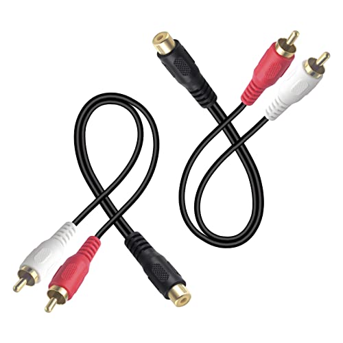 RCA 分岐 ケーブル 1RCAメスー2RCAオス ビデオ オーディオ Y型 RCAオーディオケーブル 映像分岐コード 20cm 2本入り&starf;重要：商品画像はできる限り実物を再現する