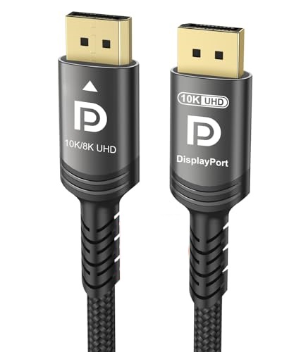 Display Port 1.4 ケーブル 40Gbps 2M VESA DP から DP ケーブル ナイロン編み DSC1.2 UHBR HDCP 10K 8K 60Hz 4K 165Hz 144H