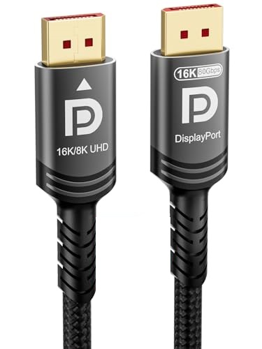 Display Port 2.1 ケーブル 80Gbps 3メートル VESA 認定超高ビットレート DP ケーブル UHBR20 HDR10＋ DSC1.2a 16k 60Hz 8k 120Hz 4