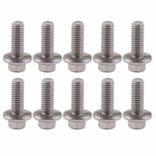 フランジボルト 10本M6 304ステンレス鋼製 六角フランジねじボルトファスナー M6×20mm ステンレス m6 ボルト 建設用ファスナー フランジ六角ネジ&starf;重要：商品画像はで