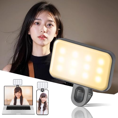 自撮りライト 撮影用ライト スマホ ライト リングライト クリップ 物撮り 女優ライト i Phone対応 オンライン会議 撮影 配信 スマホ / タブレット取付 3色調整 3段階調光 コンパクト U